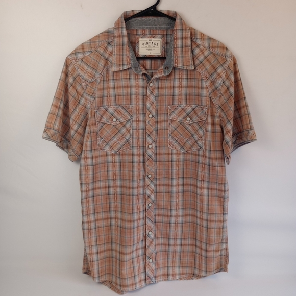 BKE Vintage Pearl Snap Short Sleeve Large - Picture 1 of 11
